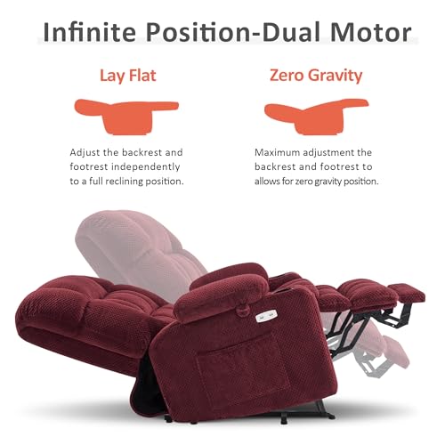 Image of MCombo Small Dual Motor Power Lift Recliner Chair for Petite Elderly, 7893