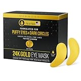 Mascarillas de Ojos de Oro 24K – 30 Pares – Parches...