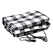 KVOTUU Electric Car Blanket- Heated 39 x 27inch 12 Volt Fleece Travel Throw for Car and RV-Great for Cold Weather with 4 Heating 6 Timing Settings (Black)