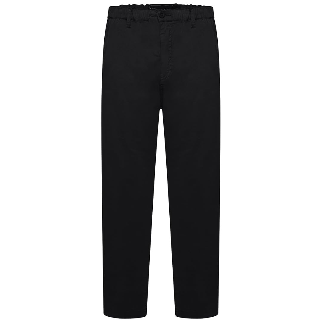 Kam Men's Black Elasticated Rugby Trousers For In 8XL/29S