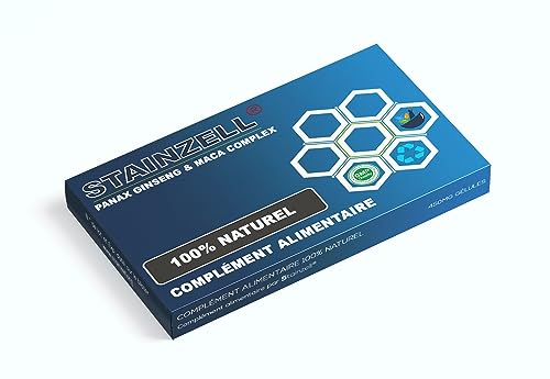 STAINZELL - Ultra Puissant - Nouvelle Formule Améliorée - Complément Alimentaire Diététique Panax Ginseng & Maca [12 Gélule]