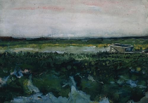 Toile murale abstraite Van Gogh paysage brouette 60x90
