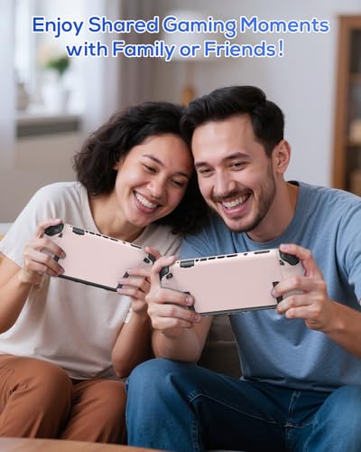 Image of FYOUNG Switch 2 Protective Case&Screen Protector Set, Dockable Cute Cover Hard Shell for Nintendo Switch 2 2025 Console Accessories,Travel-Friendly,Kickstand Cutouts(Light Pink, for Switch 2 7.9inch)