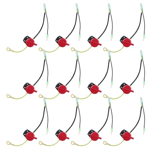 Image of WOTIAN Engine On Off Stop Switch Compatible with Champion Predator Firman Briggs and Stratton Honda and Clones GX160 GX200 GX212 GX225 GX240 GX270 GX340 GX390 3pcs