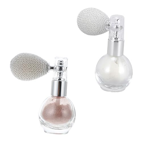 BELLIFFY 2sets Glittering Powder Sprayer Highlight Powder Bottle Makeup Spray Tool Body Spray Glitter Hair for Beauty 2pcs*2