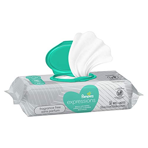 Pampers Multi-Use Wet Wipes, 1X Pop-Top, Hypoallergenic and Dermatologist-Tested Baby Wipes, Fragrance Free, 56 Count - image 9