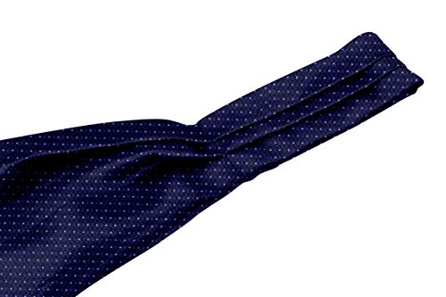 Image of BLACKSMITH Jacquard Microfiber Neckwear Ascot and Matching Pocket Square Set for Men