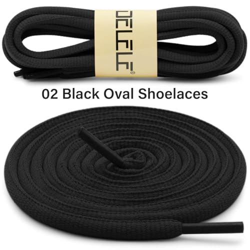 Image of Oval Athletic Shoelaces Thick 4MM DELELE Half Round Shoe Laces Strings 2 Pair