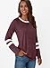 AUTOMET Womens Long Sleeve Shirts Color Block Casual Dressy Tops Business Tshirt Basic Tee Fall Fashion Trendy Clothes Work Outfits 2025 WineRed XL