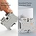 5pcs Gray UK35N DIN Rail Wire Terminal Blocks Screw Type,Wide Application for 600V 130A 1/0-12AWG Wire Connection,Electrical Distribution Box, Solar Power System, PLC Industrial Control Contact DIY