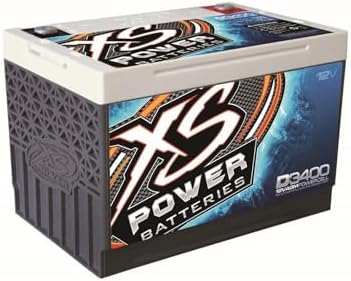 XS Power D3400 3300 Amp AGM Power Cell Car Audio Battery + Termin...