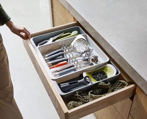 Image of Joseph Joseph DrawerStore Expanding Utensil and Gadget Organizer, Expandable Tray for Kitchen Drawer, Recycled Plastic