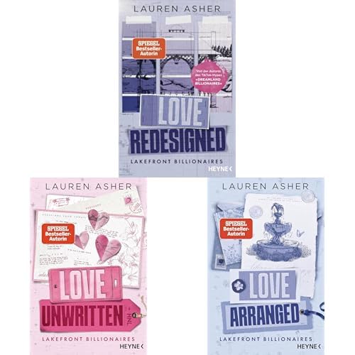 Lauren Asher-Set: "Love Redesigned – Lakefront Billionaires" + "Love Unwritten – Lakefront Billionaires" + "Love Arranged – Lakefront Billionaires" (Die Lakefront-Billionaires-Reihe, Band 1-3)