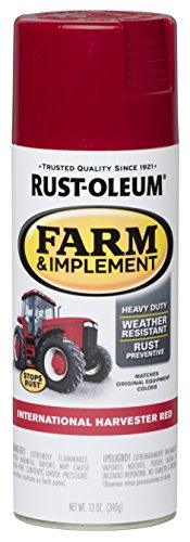 Image of Rust-Oleum 280127 Farm & Implement Spray Paint, 12 oz, Gloss International Harvester Red