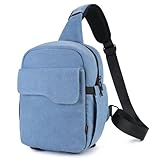 G-raphy Camera Sling Bag Camera BackpacK Small with Tripod Holder 8.6 x 5 x 11 inches Canvas DSLR SLR Bags for Photographers with Raincover Blue Women Men