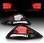 AmeriLite LED Black Replacement Taillights Set For 03-05 Honda Accord 2Dr Coupe - Passenger and Driver Side
