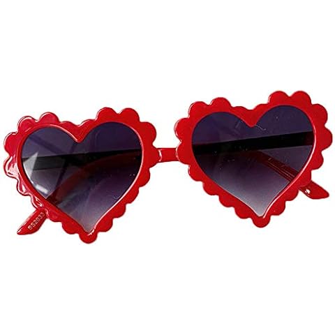 Kids Toddler Baby Girl Boy Heart Shaped Anti-UV Sunglasses, Eyewear Glasses for Party Photography Outdoor Beach 1-8T Red Size: One size Cover