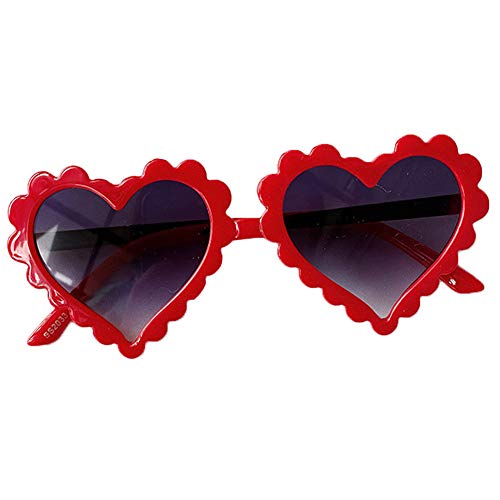 BULINGNA Kids Toddler Baby Girl Boy Heart Shaped Anti-UV Sunglasses, Eyewear Glasses for Party Photography Outdoor Beach 1-8T