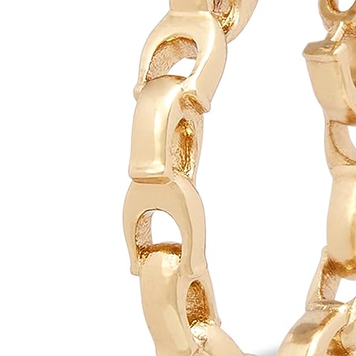 COACH Women's Signature Chain Hoop Earrings3