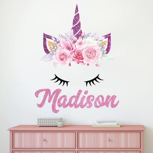 Custom Unicorn Wall Decals - Name Wall Decals for Girls