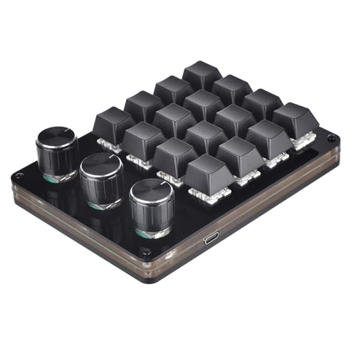 Clavier de programmation macro 16 touches et 3 boutons rotatifs pour mécanique