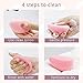 BEAKEY Flat Duo Patented Makeup Sponge Set of 2, Latex Free Pink Beauty Sponge for Foundation and Powder Application, Soft Blending Sponges, Large Flat Design, BeautyTools for Makeup Lovers