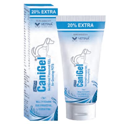 FURRY TAILS Vetina Canigel Pet Natural Supplement for Cats & Dogs,120gm (Pack of 1)