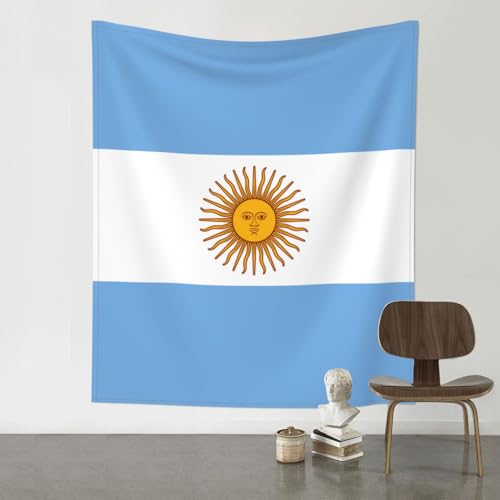 Tapisserie décorative imprimée drapeau argentin grand format et drap de pique-nique pour dortoir