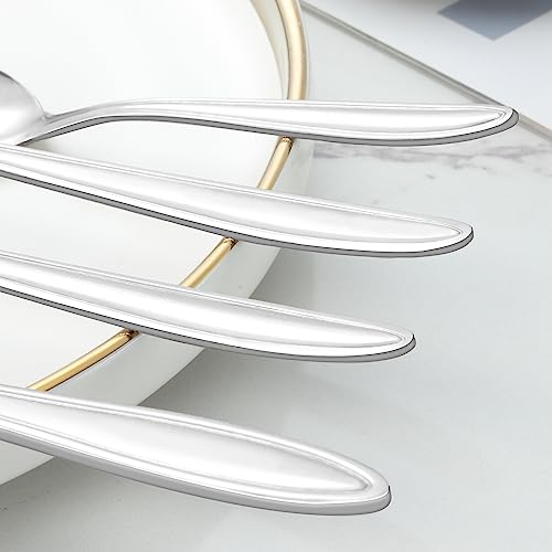Pleafind - Dinner Knife Set - 24 Pieces Table Knives, 8.66 inch(22cm) Stainless Steel Cutlery knife, Butter Knife for Home & Kitchen. Mirror Polished and Dishwasher Safe - Image 6