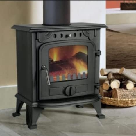 Stufa a legna/Termocamino compatto in ghisa 4/7 kW - Mod. New Kompact Fire Light (Cod. 5824)