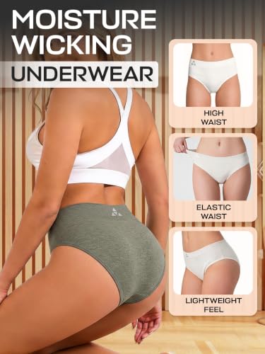 Image of Balanced Tech Moisture Wicking Underwear for Women, Seamless Workout Hipster Brief Bikini Panties