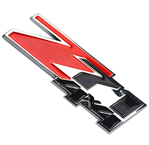 Image of Aimoll 2pcs Z71 4x4 Emblems Badges, 3D ABS Decal Emblems for Chevy GMC Silverado (Red Black)