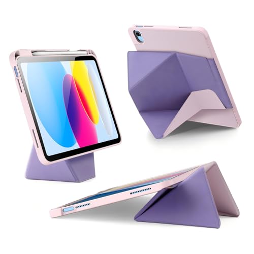 Image of ProElite Versatile Tablet Stand case for Apple iPad A16 10th /11th Gen Case, Smart flip Case with Stable Stands with Pencil Holder for iPad A16 10th /11th Gen, Pink