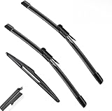 tushijie Scheibenwischer-Set für Peugeot 307 2005-2007 28in+26in+14in Vorne & Hinten Premium Wischblätter Universelle Windschutzscheiben-Wischer Einfache Montage