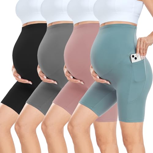 CTHH 4 Pack Maternity Shorts with Pockets 8