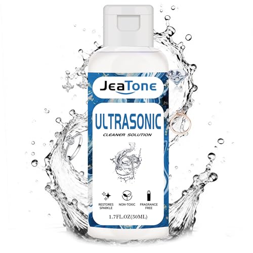 Ultrasonic Jewelry Cleaner Solution for Ultrasonic Cleaner Machine Professional Cleaning of Jewelry Diamonds Gold Silver Remove Odors Discoloration & Stains 50ml