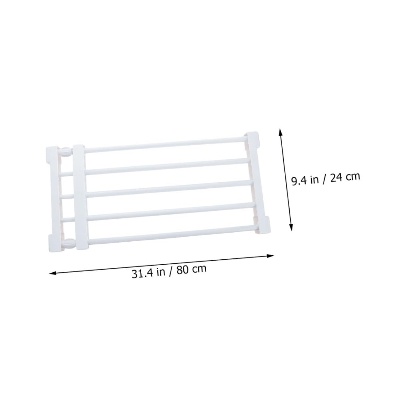 ABOOFAN Expandable Tension Rod Shelf Closet Wardrobe Divider for Laundry Room Plastic Material Organizer