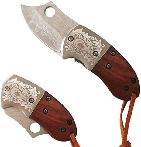 SWBIYING Pocket Knife for Men,Pocket Knife Womens,Tactical Knife,Small Pocket Knife,Damascus Folding Knife with Wooden Handle,Edc Knife,Cool Gadgets for Survival,Hunting,Camping,Key Accessories