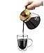 Osaka DFS Tripod Pour-Over Coffee Maker Filter-Full Brewing Station for Pourover Coffee-20oz. Capacity. Kaiyukan, 3 Pack, Gold/Mahogany