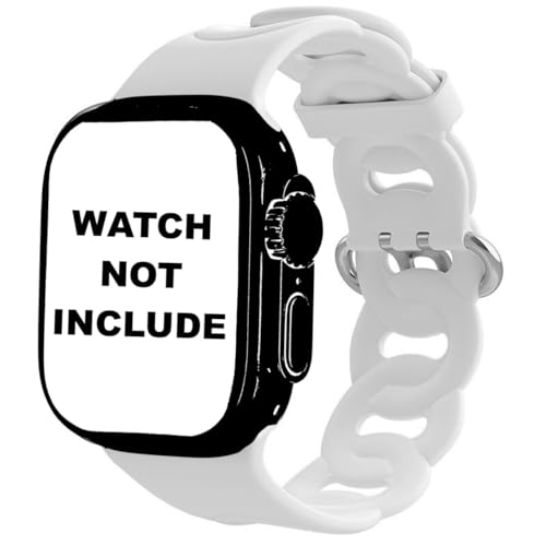 Image of YODI New Edition Soft Silicone Sport Strap Band for Fire-Boltt Ring BSW005, FireBoltt Ring Pro BSW029, CrossBeats Ignite Cube /Surge /S5 /S4 /S3 /S4 Max Smartwatch (Watch Not Included) (B-WHITE)
