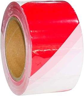 1Pc Non-Adhesive Barrier Tape -Red and White | 200 Meter Barrier Tape | Caution Tape Roll for Cordoning Off Areas | Red and White Plastic Barrier Fencing Caution Tape (1)