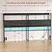 Aheaplus Headboard for King Size Bed Frame, Headboards with Outlets, USB Ports and LED Light, Head Board with Storage, Height Adjustable, Sturdy and Stable Headboard, King Size, Black Oak