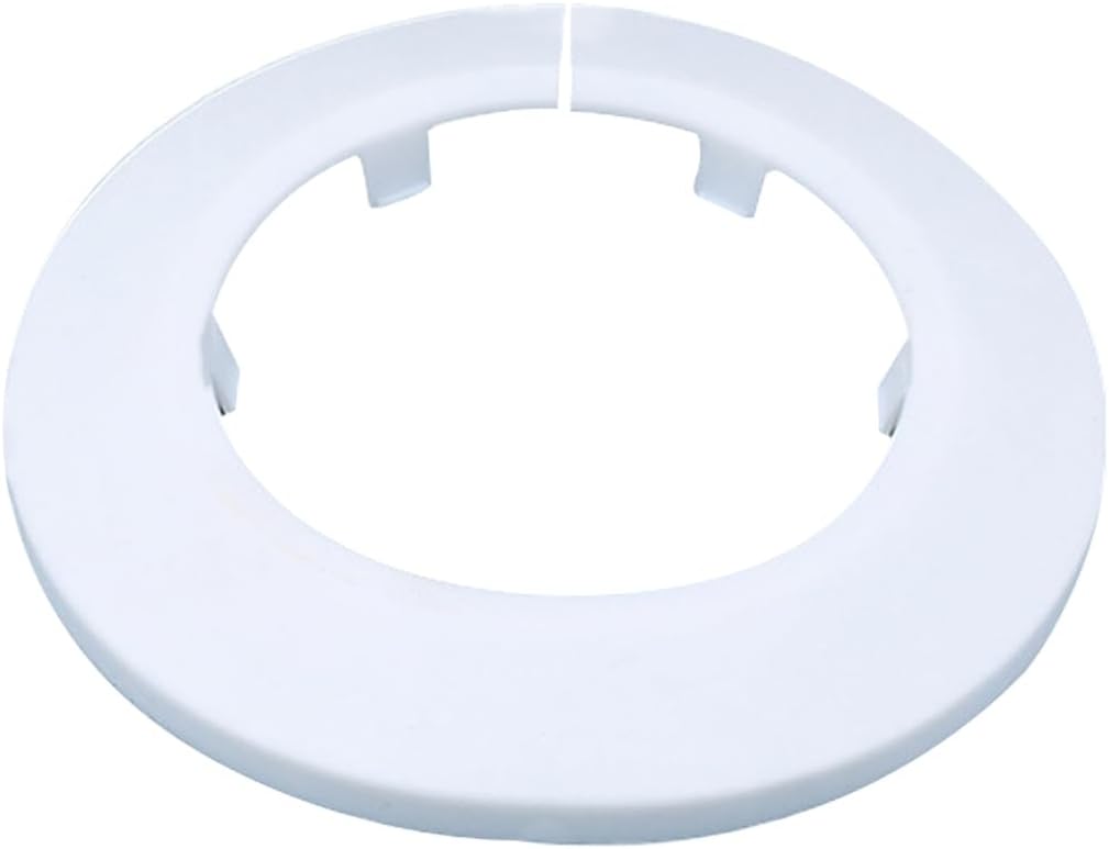 63mm Pipe Cover Decoration; Fit 2.48" Outer Diameter Pipe/Hole; White PP Plastic Escutcheon Collar; Snap-on Water Escutcheon Plate for Bathroom Kitchen Wall Tube Decor 1 Piece