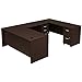 Bush Business Furniture Series C 72W U-Station with 2-Drawer Mobile Pedestal and 3-Drawer Mobile Pedestal