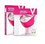 SKEDERM Peptide Facial Lifting Band for Face and Chin Line, Reduces Double Chin, V Line, Chin Up Patch, Firming and Moisturizing Mask, Pack of 5