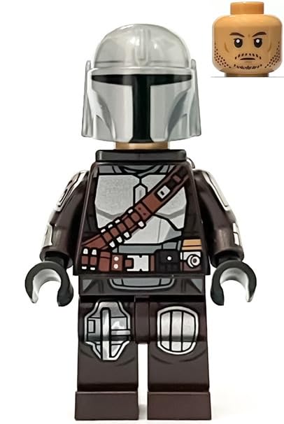 LEGO Star Wars The Mandalorian Minifigure/Din Djarin / 'Mando' with Dark Saber, Brown - Image 2
