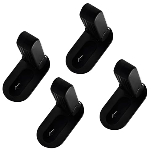 Flowden Childproof Door Lever Lock Prevents Toddlers Pets from Opening Doors, No Drill Tool Needed Easy to Instal, Child Safety Locks for Doors, Windows, washrooms (Black, Pack, 4)