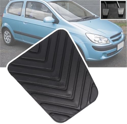 Pizgear Pedal Pad, for Hyundai, for Getz, for Prime, for Click TB 2002 2003 2004 2005 2006 2007 2008 2009 2010 Car Brake Clutch Foot Pedal Rubber Pad Cover Clutch Pedal(Black 2piece)(Black 2piece)