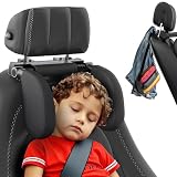WAPEXNOS Car Headrest Pillow,Thickened Memory Foam Road Pal Headrest,Neck Support Pillow,180° Adjustable,Travel Car Sleeping,Prevent Cervical Sprain Spine,Suitable for Kids and Adults