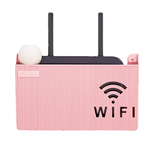 Caja de almacenamiento para enrutador WiFi, estante inalámbrico montado en la pared, contenedor de almacenamiento para enrutador, soporte de almacenamiento para enrutador WiFi simple reutilizable